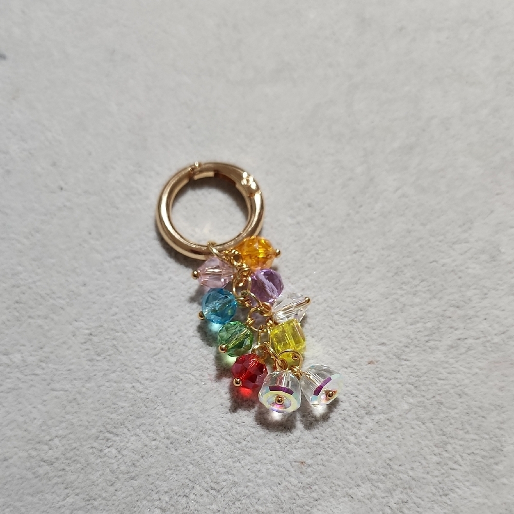 Multicolor Crystal Charm Key Ring - Picture 3 of 4